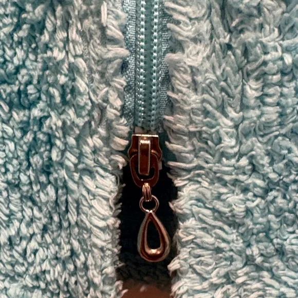 Quacker Factory Chenille Coffee Themed Zip Front Housecoat - Extra Large - Picture 7 of 9